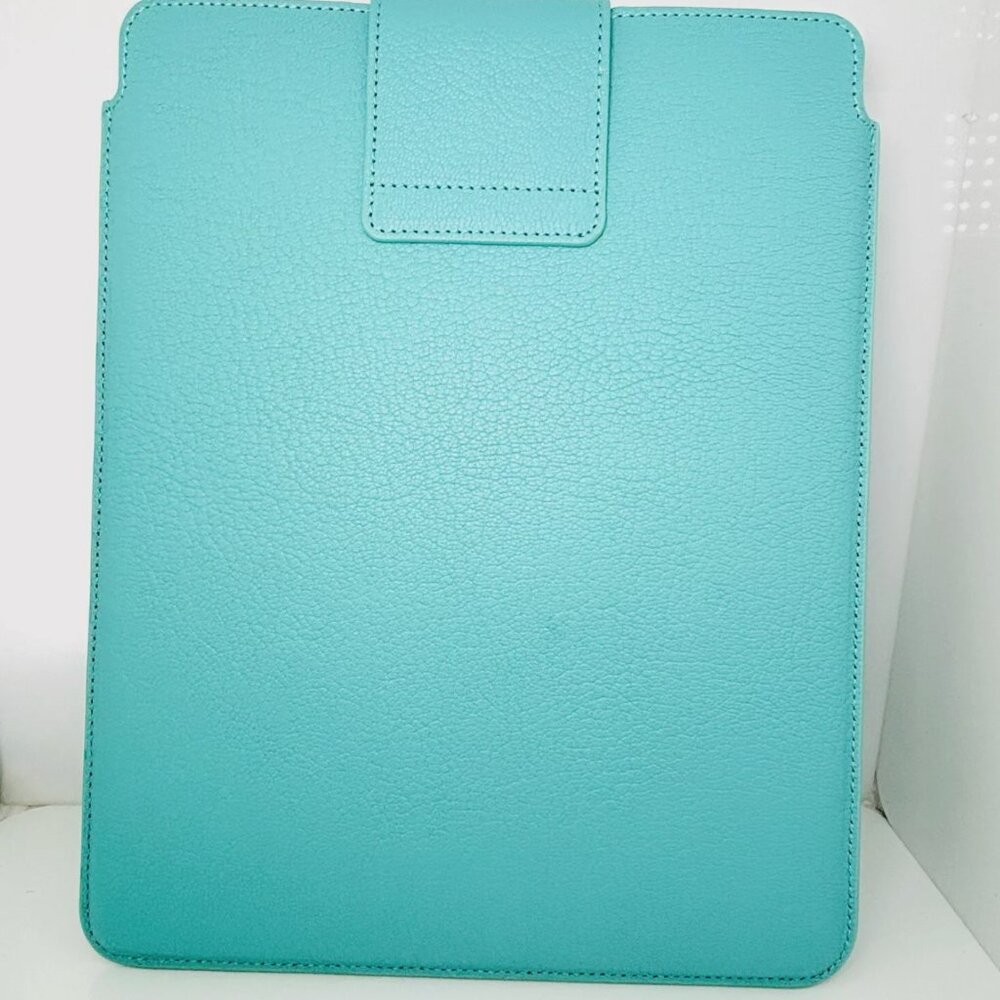 Blue Leather Ipad Tablet Carry Storage Case